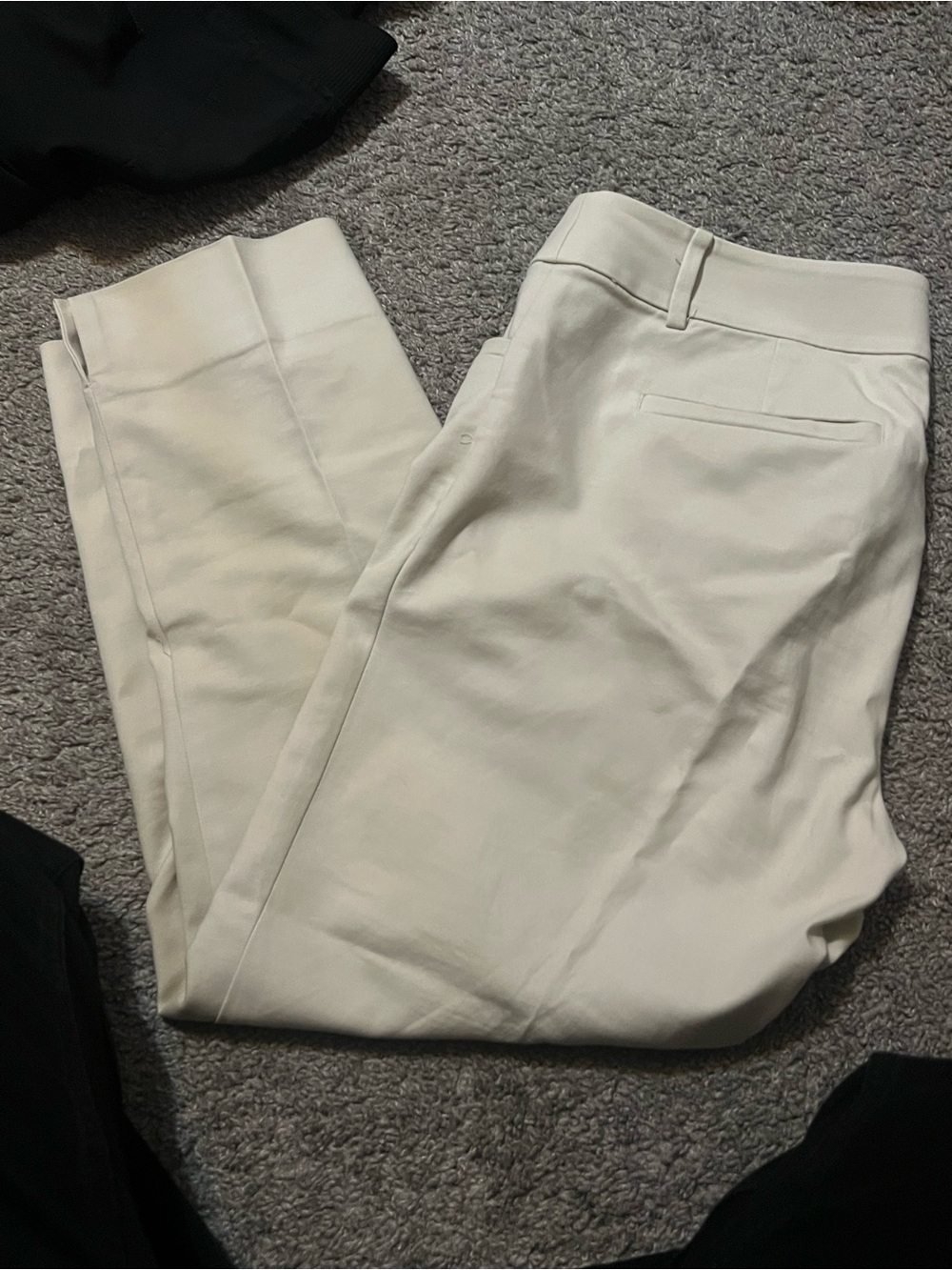 LOFT Women's Cream Tailored Trousers